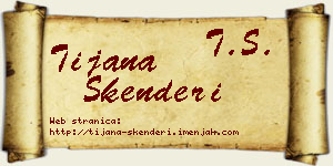 Tijana Skenderi vizit kartica